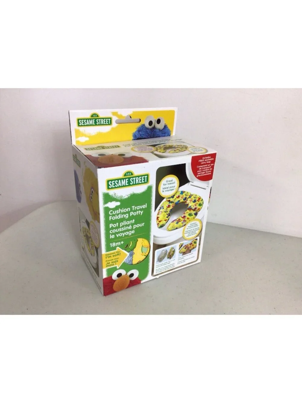 Sesame Street Folding Potty Seat Portable Elmo Cookie Monster Ernie Big Bird NEW